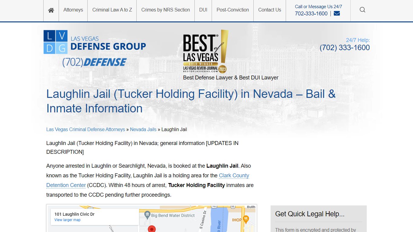 Laughlin Jail (Tucker Holding Facility) in Nevada – Bail & Inmate ...