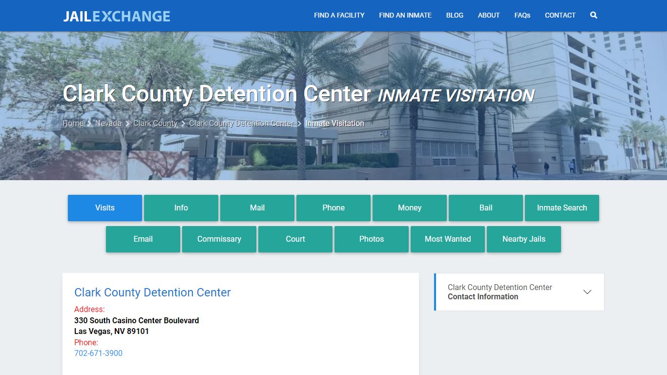Inmate Visitation - Clark County Detention Center, NV - Jail Exchange